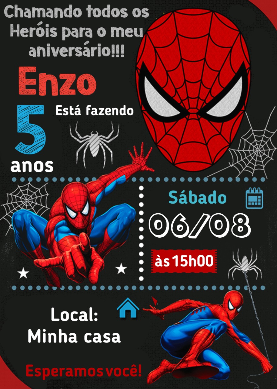 Convite Homem Aranha
