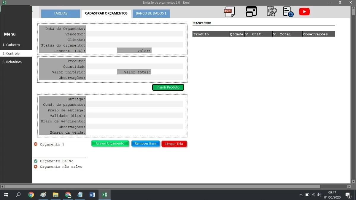 Sistema De Emissão E Gestão De Orçamentos