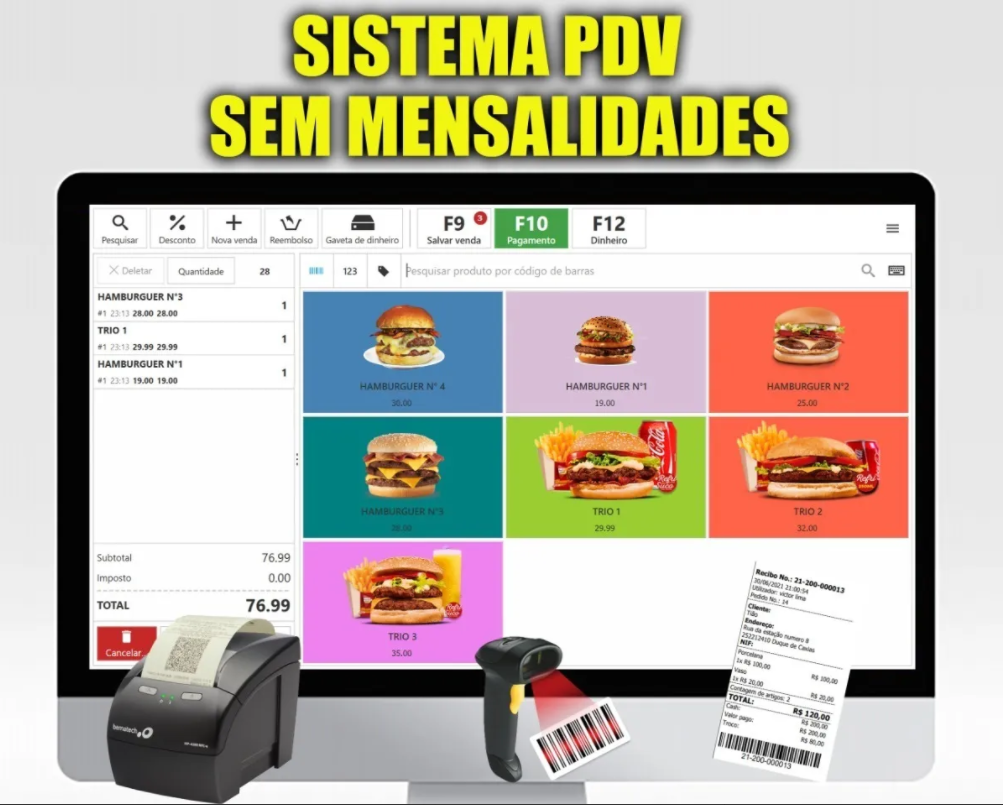 Sistema Pdv - Controle De Vendas, Pedidos, Estoque E Mais