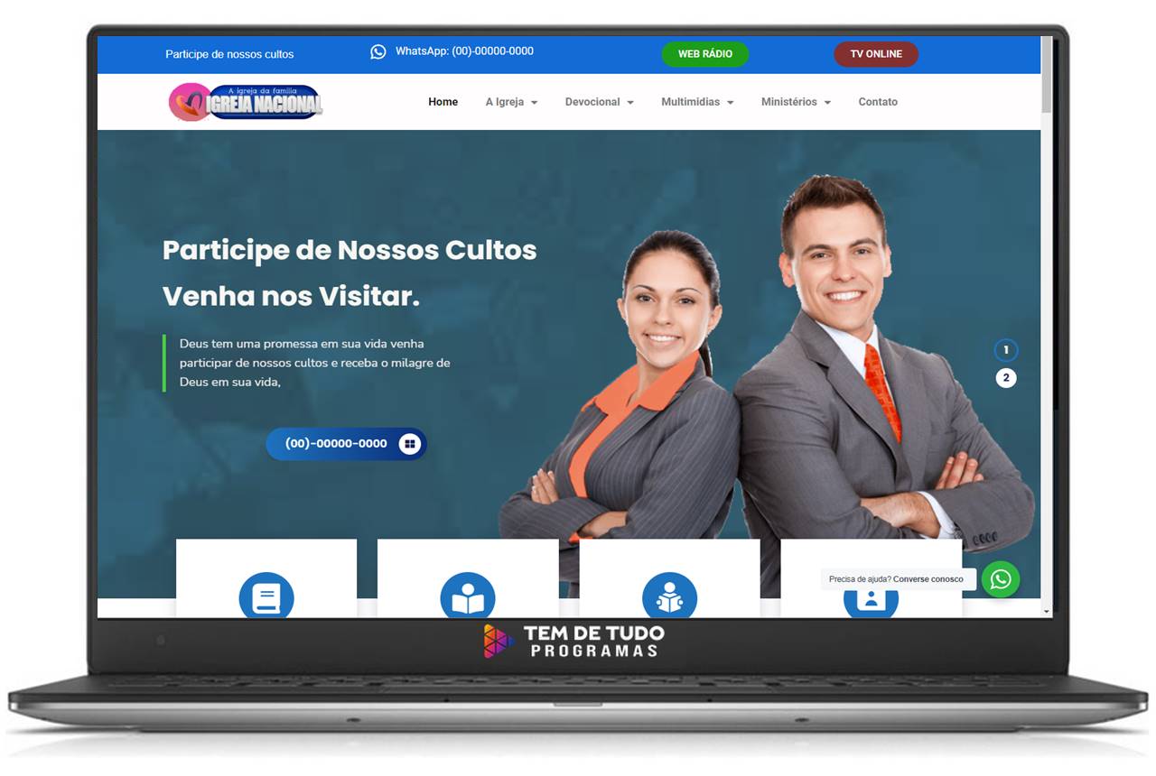 Site Para Igrejas Gerenciável E Responsivo