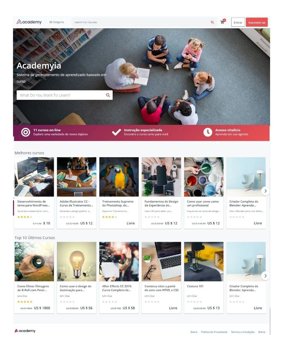 Codigo Fonte Completo de Cursos Online