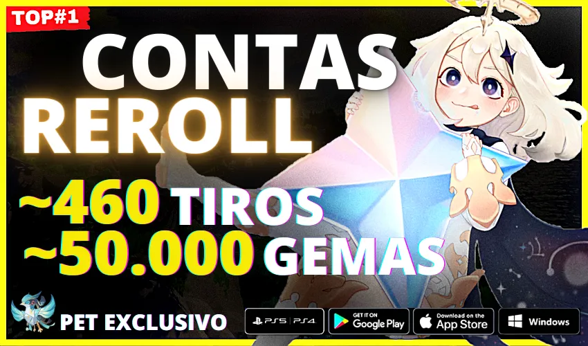 ✨Genshin Impact Contas Reroll - Até 50.000 Primogemas✨ (LEIA DESCRIÇAO)