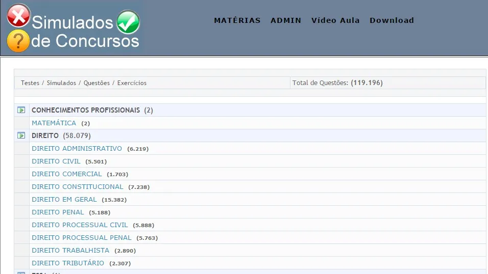 Simulado Perguntas E Respostas Com Área Admin Php + Mysql