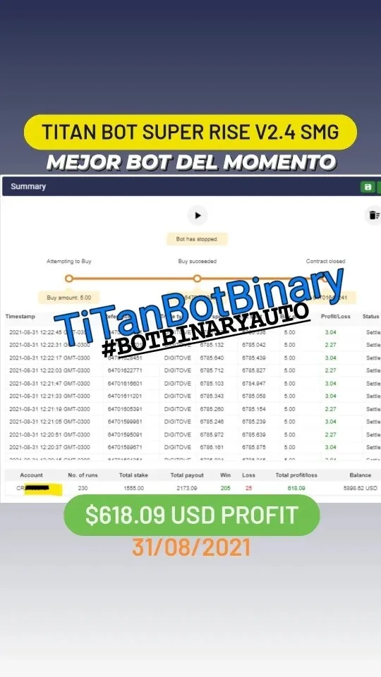 Titan Bot Superrise V2.4 Smg +90% Efetividade - Binary Robot