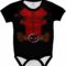 Body de Bebê Personalizado Traje Fantasia Anti Herói Deadpool