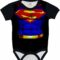 Body de Bebê Personalizado Traje Fantasia Herói Superman Super Homem