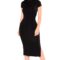 Vestido Midi Social Manguinha Gola Alta