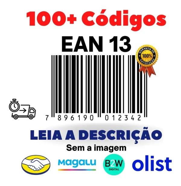 100 Códigos De Barras Ean13 789 Para Marketplace