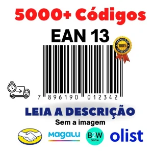 5000 Códigos De Barras Ean13 789 Para Marketplace