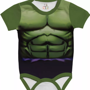 Body Bebê Personalizado Super Heroi Fantasia Hulk Traje Hd
