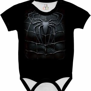 Body de Bebê Personalizado Traje Fantasia Herói Spider Man Homem Aranha