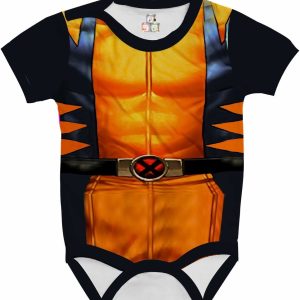 Body de Bebê Personalizado Traje Fantasia Herói X men Wolverine