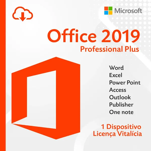 Licença Microsoft Office 2019 Professional Plus - Envio Imediato Após a Compra