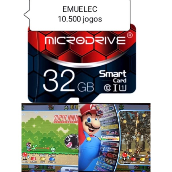 Cartão Micro SD Classe 10 com todos jogos super nintendo para TVBOX