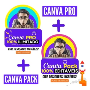 Pack Completo - Canva Pro + Artes Editaveis - São +60 Nichos