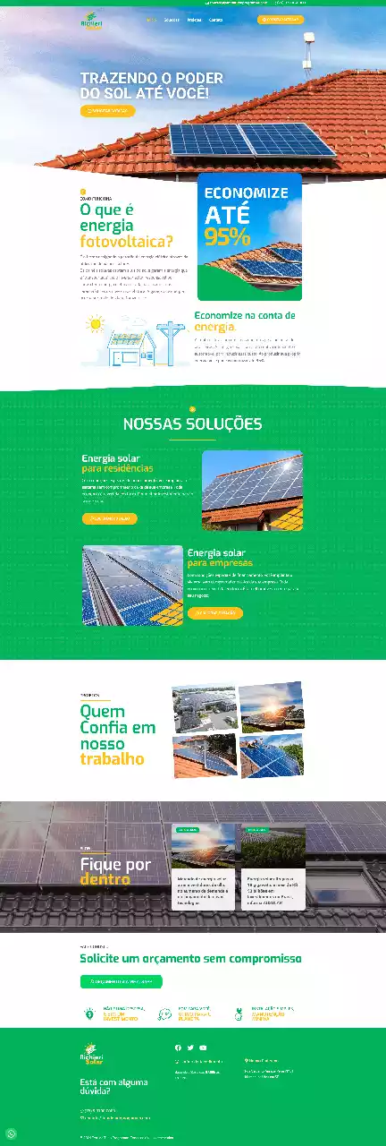 Site Institucional Para Empresa De Energia Solar