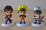 Action Figures Naruto para decoração.