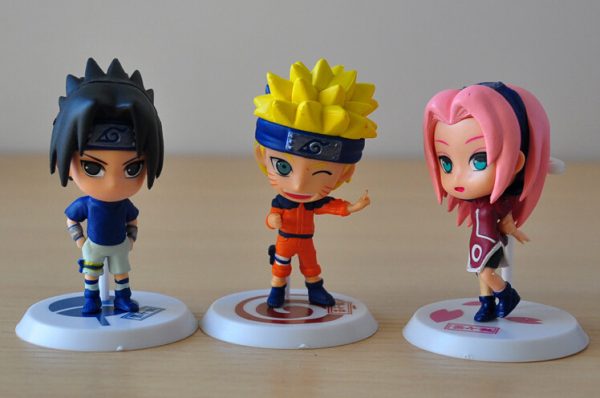 Action Figures Naruto para decoração.