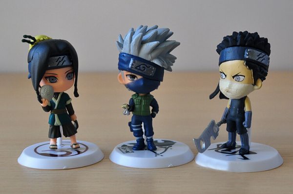 Action Figures Naruto para decoração.