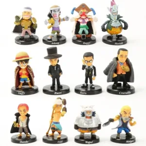 Kit 12 Action Figure One Piece Luffy Enel Buggy Shanks Kuro