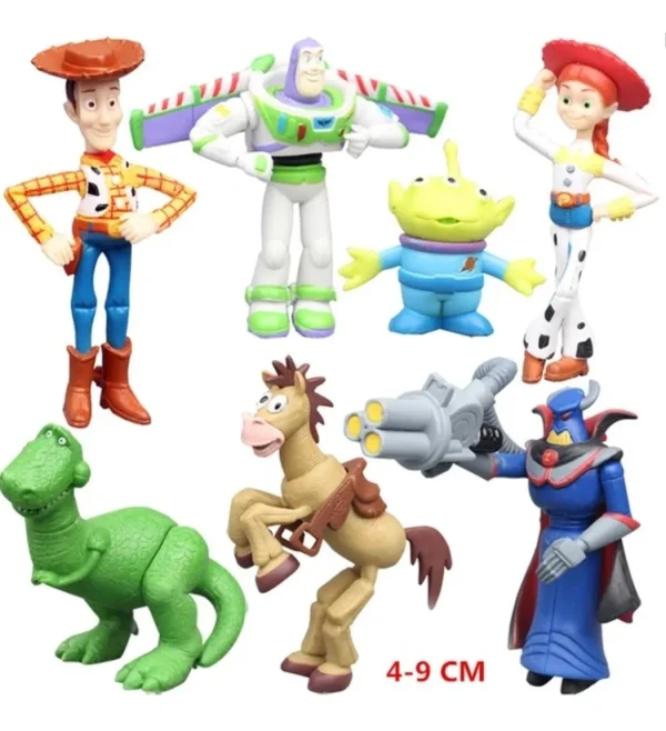 Bonecos Toy Story 4 Kit C/ 7 Miniaturas Zurg Wood Buzz T005