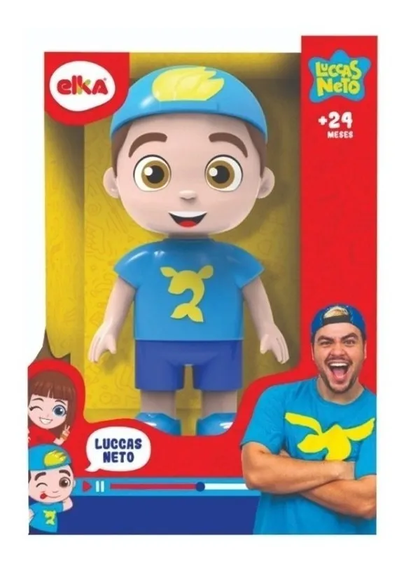 Luccas Neto E Gi Aventureira Vermelha Boneco Brinquedo Elka