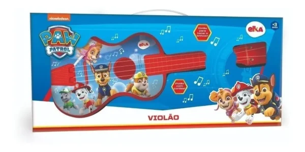 Violão Infantil Brinquedo Patrulha Canina Grande 52cm Elka