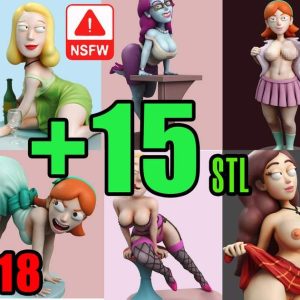 Pack De Stl Para Impressão 3D - Cartoon Girls