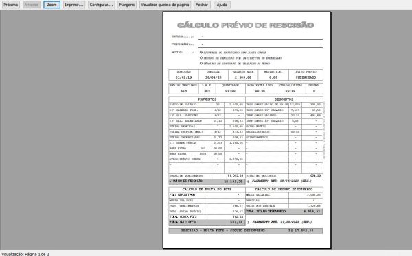 Planilha Para C Lculo De Rescis O Trabalhista Hoststorm