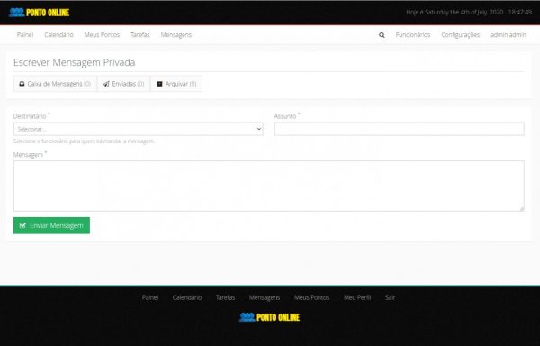 Script Php Gerenciamento Funcionários Ponto Digital Web